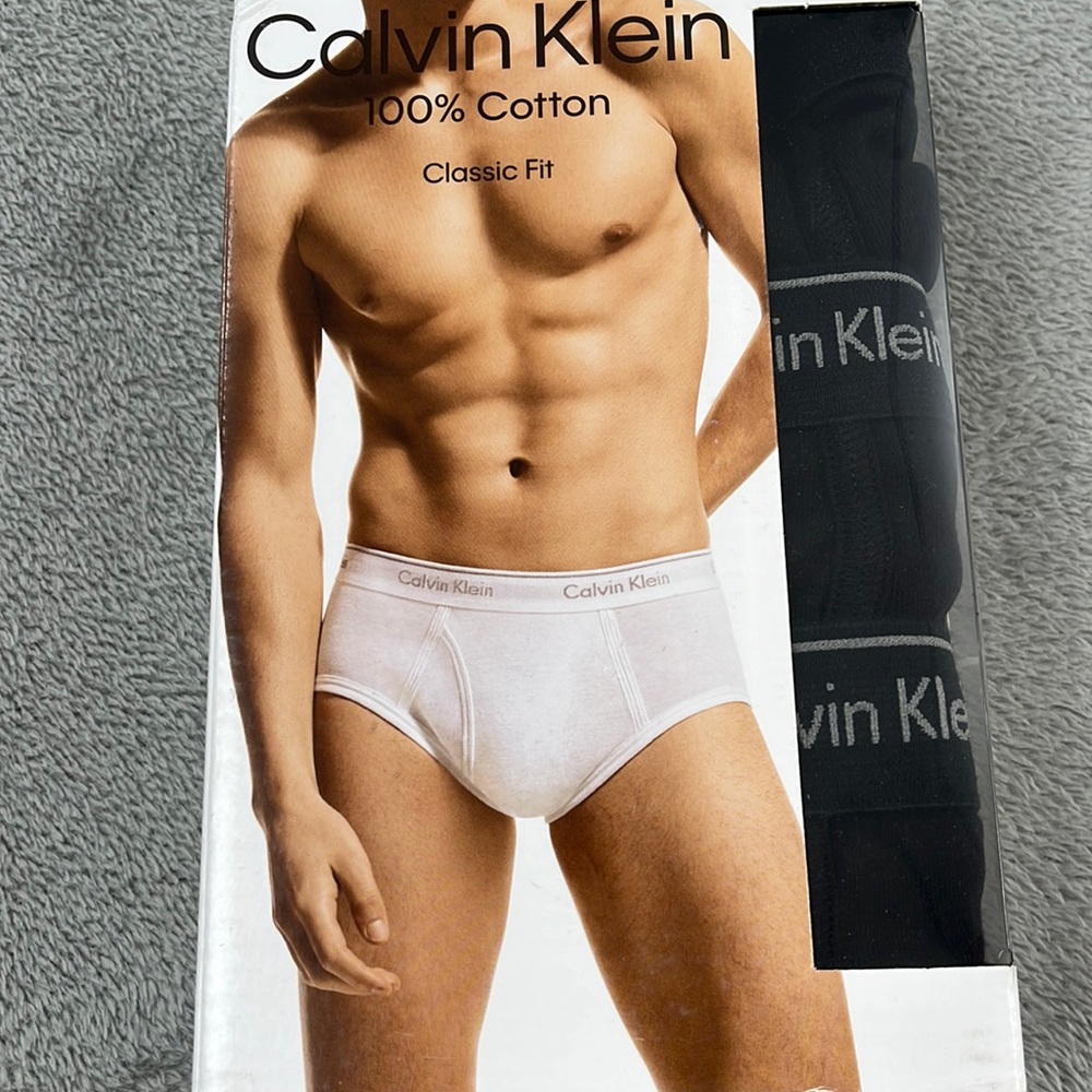 Calvin Klein XL 100% Cotton Black Brief Men's Underwear
